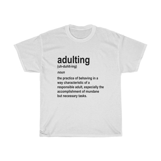 Adulting Definition - Black Text