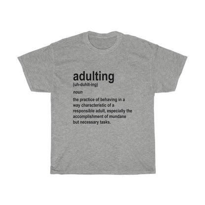 Adulting Definition - Black Text