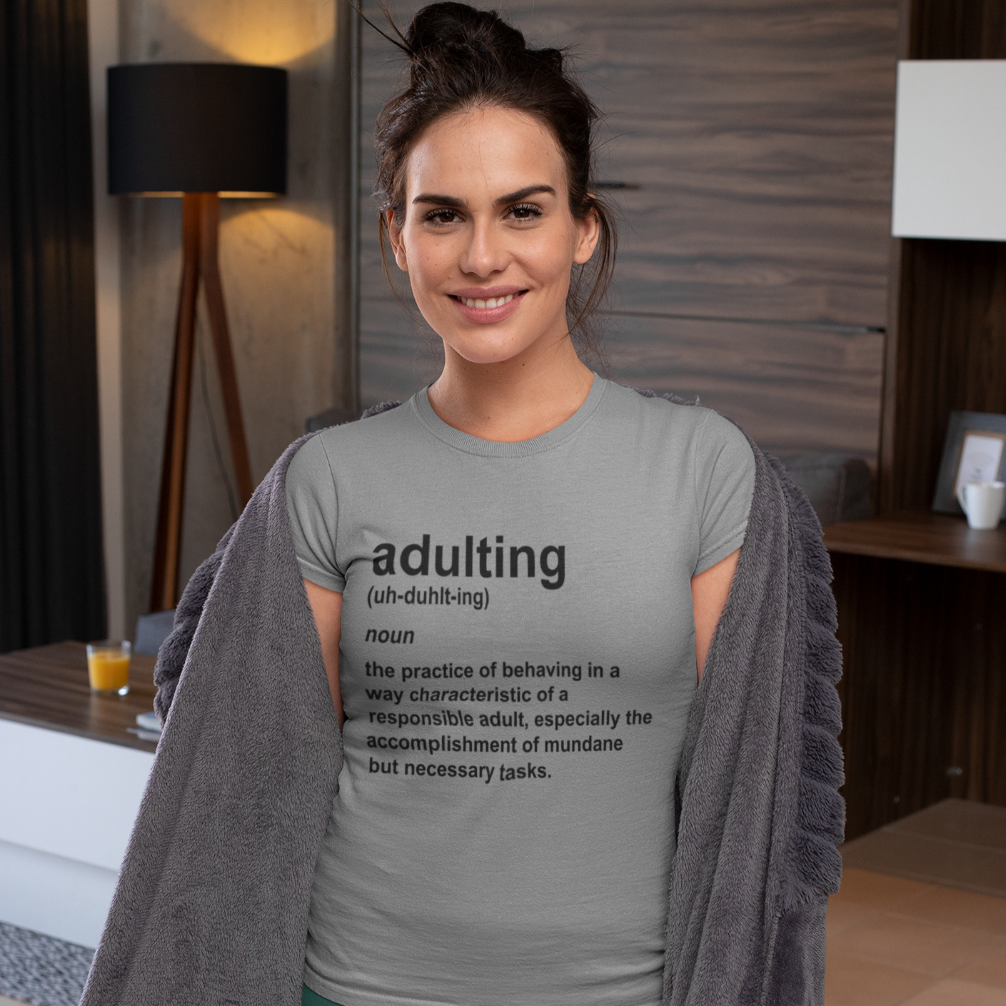 Adulting Definition - Black Text